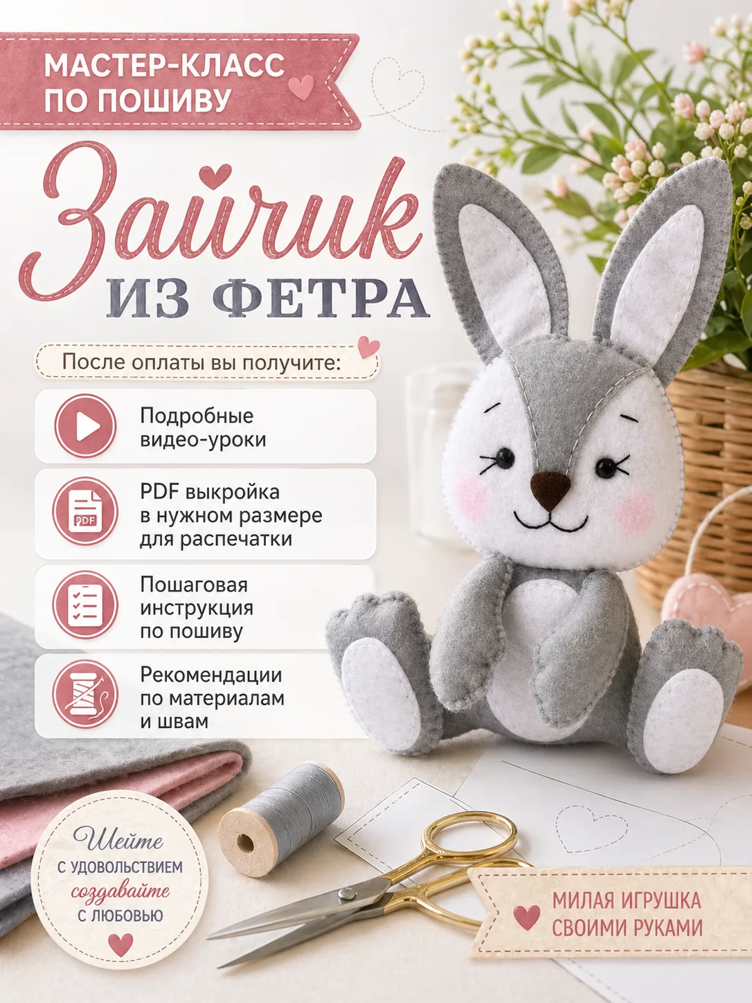 Выкройка зайца